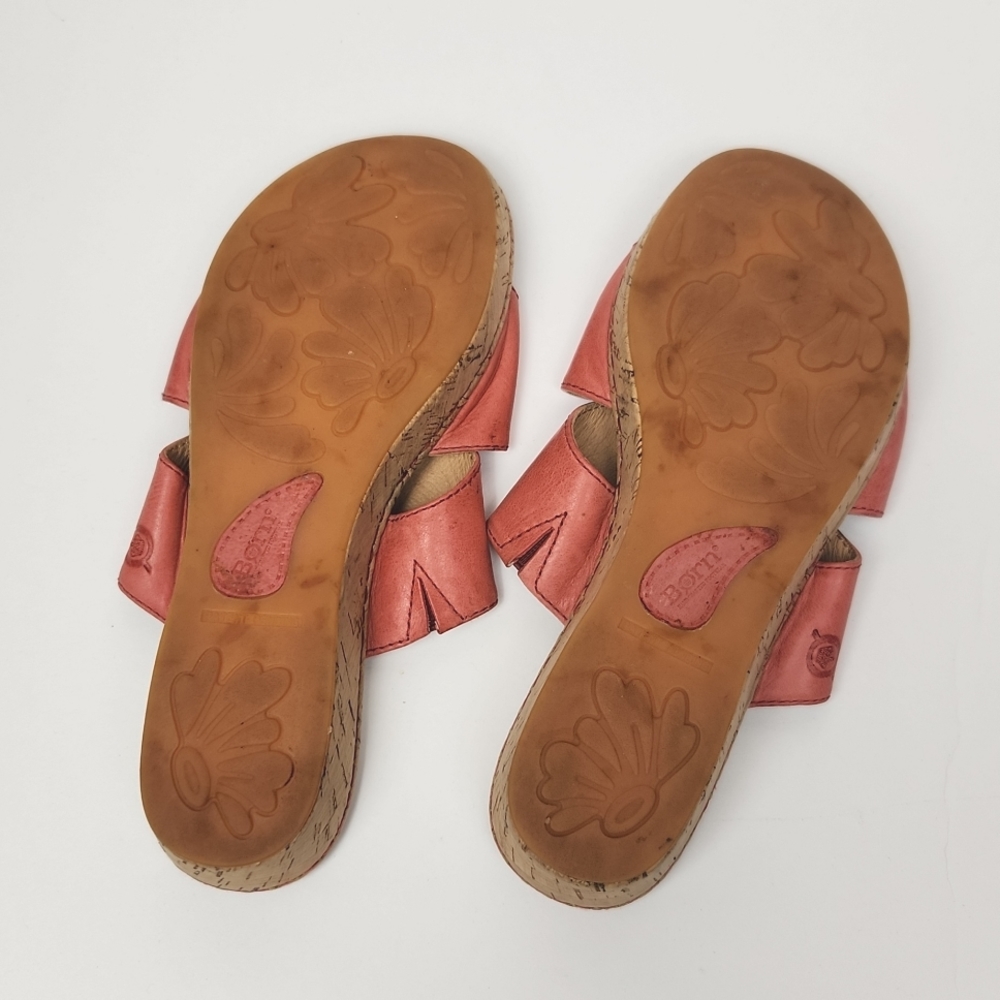 Born Leather Coral Slides Sandals - Picture 12 of 13